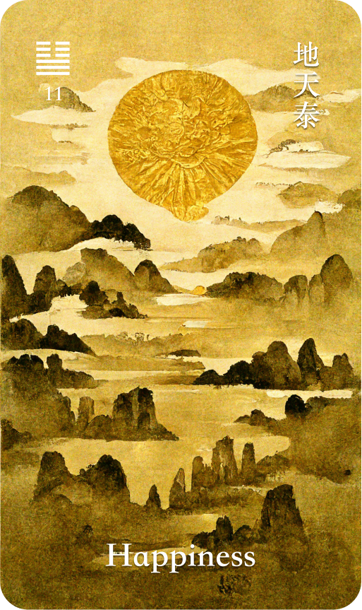 Hexagram 11 地天泰 Tai Peace card