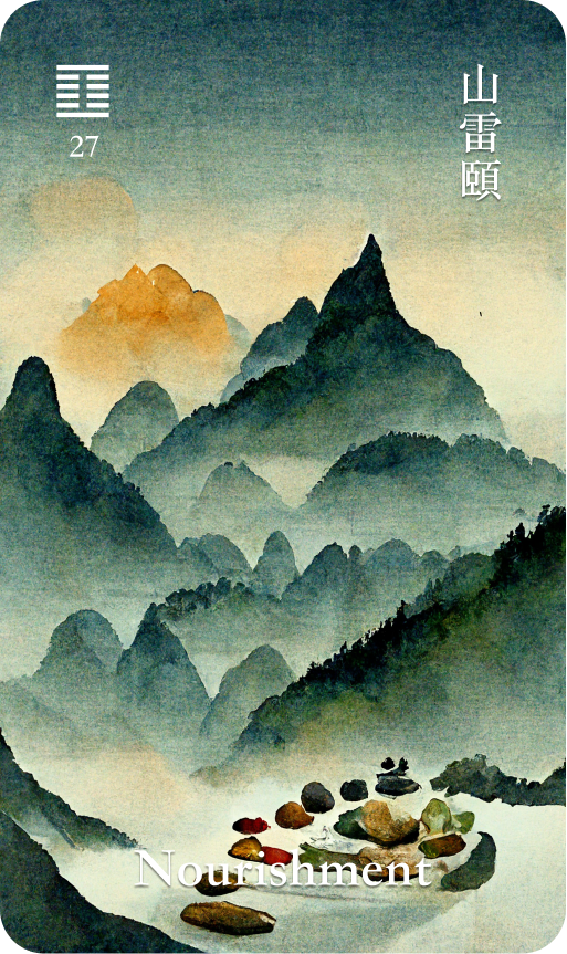 Hexagram 27 山雷頤 Yi Nourishment card