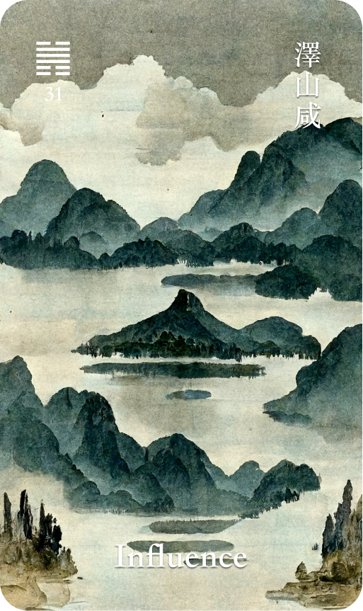 Hexagram 31 澤山咸 Xian Influence card